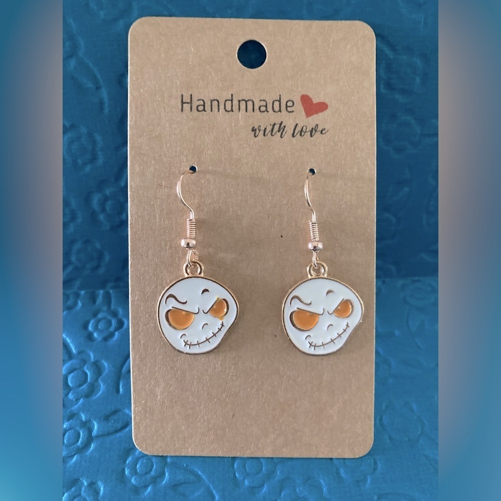 Hand Crafted Inspired Jack Skellington earrings